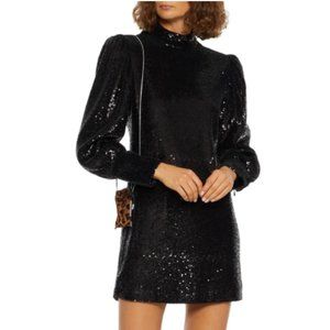 NWT A.L.C. Christy Sequin Long Sleeve Minidress